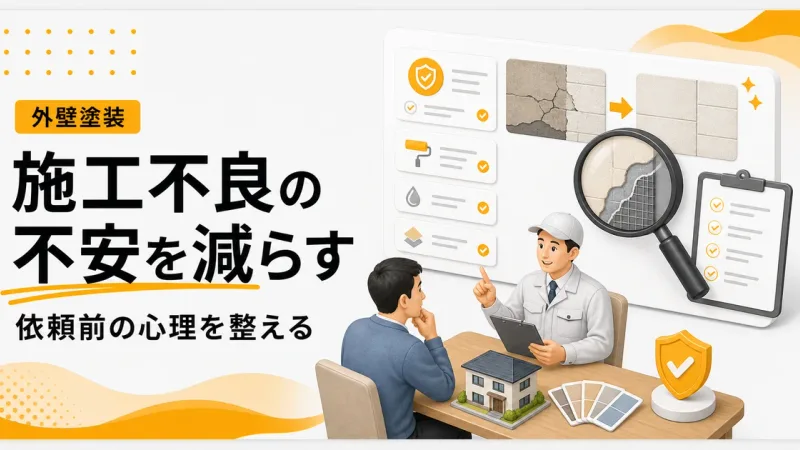 外壁塗装施工不良不安解消コンテンツは依頼前の心理的ハードルを下げることから始める