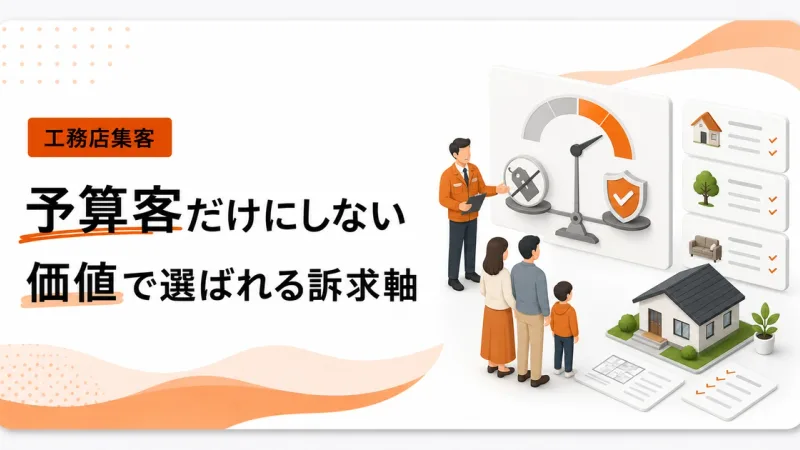 予算重視の客ばかり集まる工務店は訴求軸を見直す