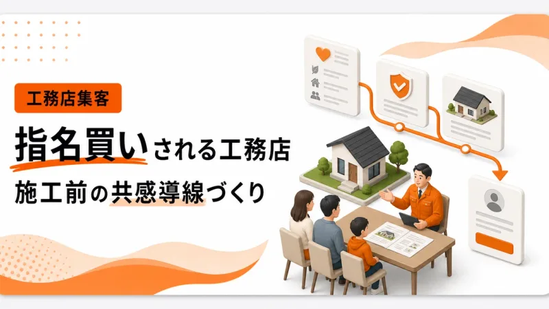 指名買いされる工務店は施工前の共感導線を持っている