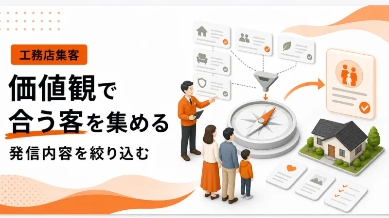 価値観が合う客を集める工務店は発信内容を絞る