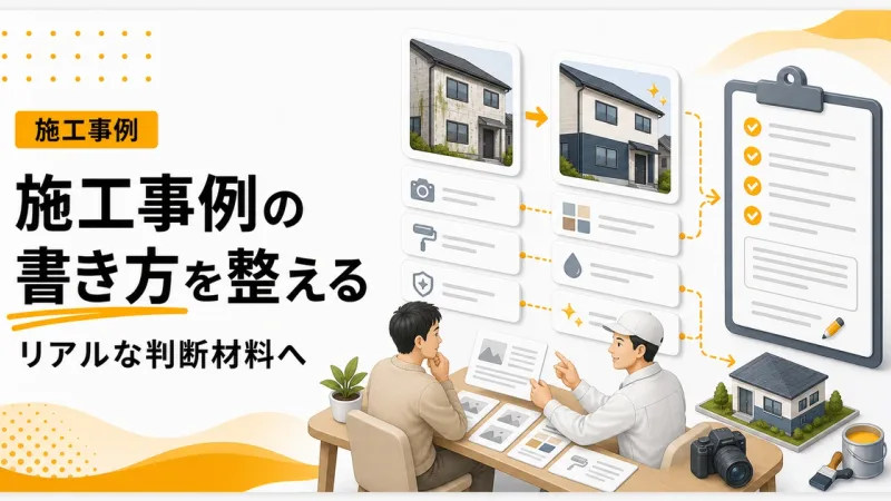 外壁塗装施工事例書き方コツはリアルな判断材料を文章で見せる
