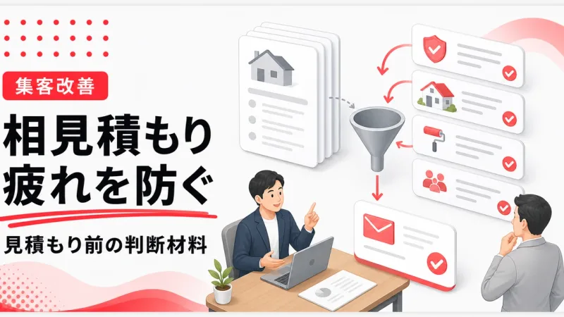 相見積もり疲弊を回避するには見積もり前の判断材料を増やす