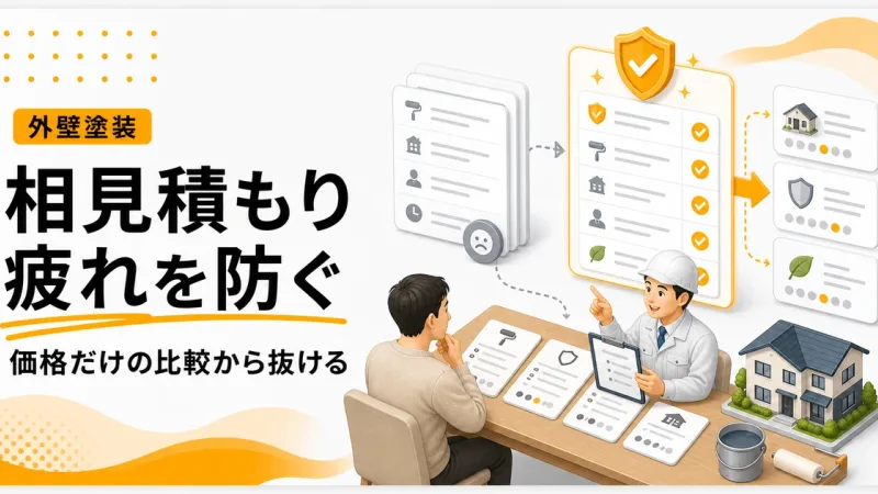 外壁塗装相見積もり疲弊は価格以外の判断材料を先に見せる