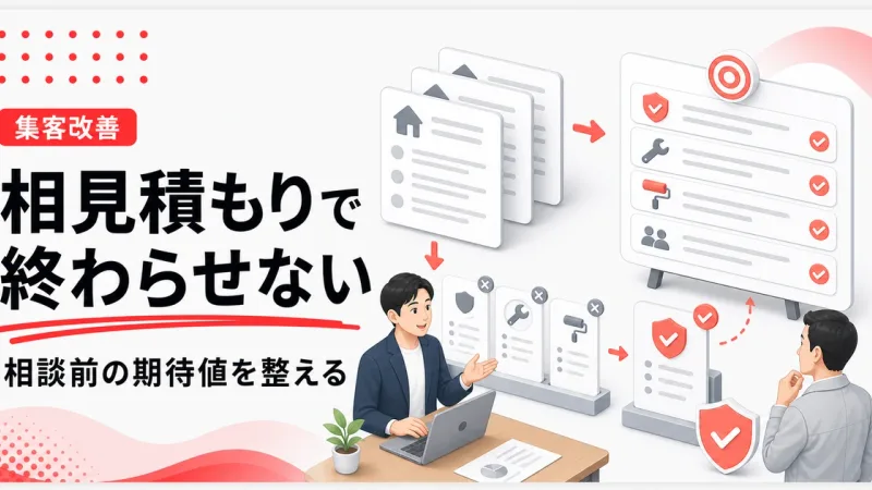 相見積もりばかりで契約にならない時は相談前の期待値を整える