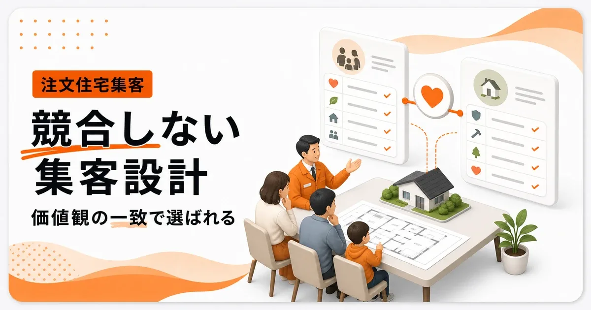 注文住宅で競合しない集客は価値観の一致から作る