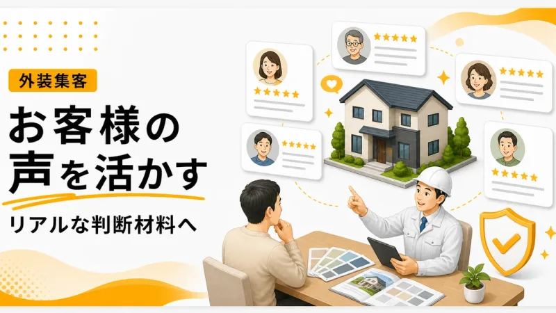 外壁塗装お客様の声リアル見せ方はリアルな判断材料を文章で見せる
