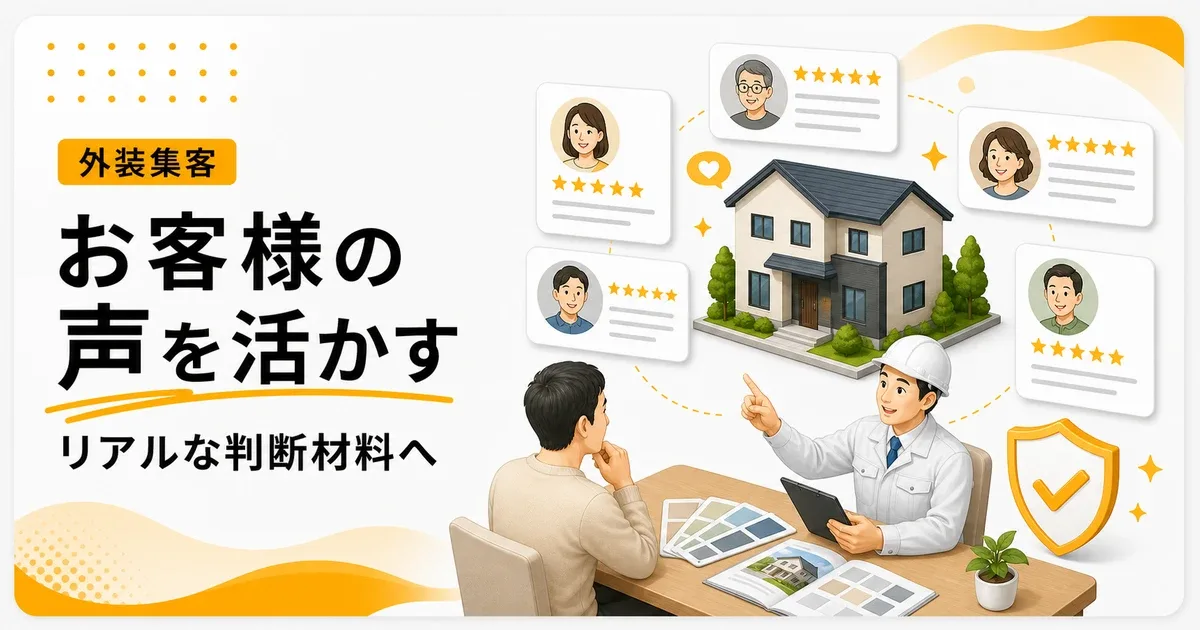 外壁塗装お客様の声リアル見せ方はリアルな判断材料を文章で見せる