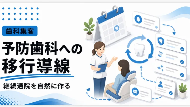 歯医者が予防歯科へ移行するなら継続通院の導線を作る