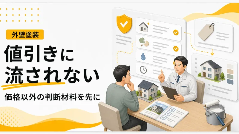 外壁塗装値引き交渉断り方仕組み化は価格以外の判断材料を先に見せる