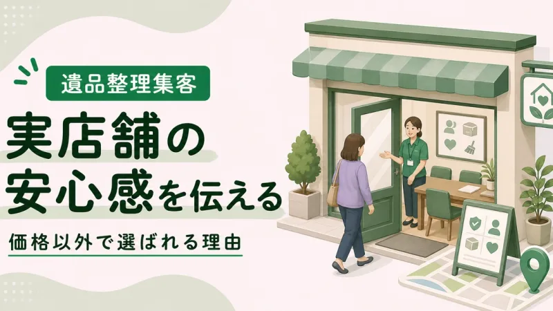 遺品整理実店舗ある安心感アピールは価格以外で選ばれる判断材料から見直す