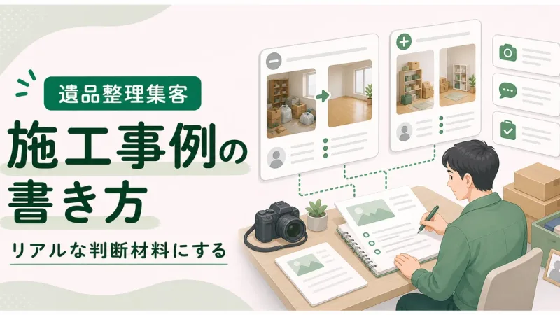 遺品整理施工事例書き方コツはリアルな判断材料を文章で見せる