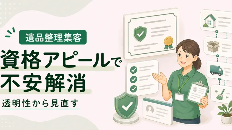 遺品整理資格アピールは不安を先に解消する透明性から見直す