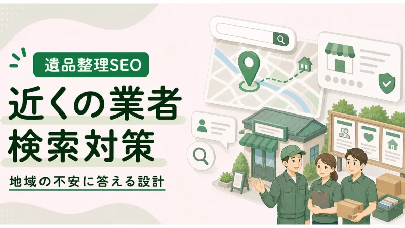 遺品整理近くの業者検索対策は地域の不安に答えるページ設計が重要になる