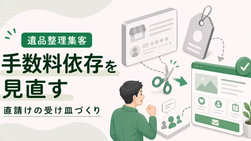 くらしのマーケット手数料高い遺品整理なら直請けにつながる受け皿を先に作る