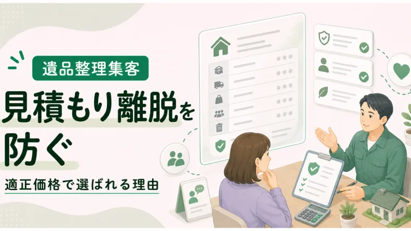 遺品整理見積もり離脱対策は適正価格で選ばれる理由から見直す