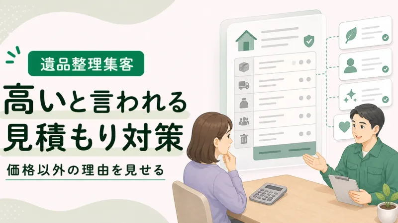 遺品整理見積もり高い言われる対策は価格以外の判断材料を先に見せる