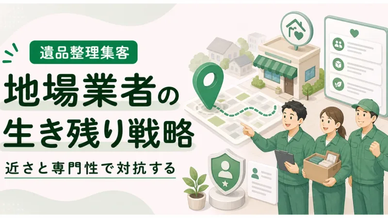 地場遺品整理業者生き残り戦略は近さと専門性を伝えることで対抗する