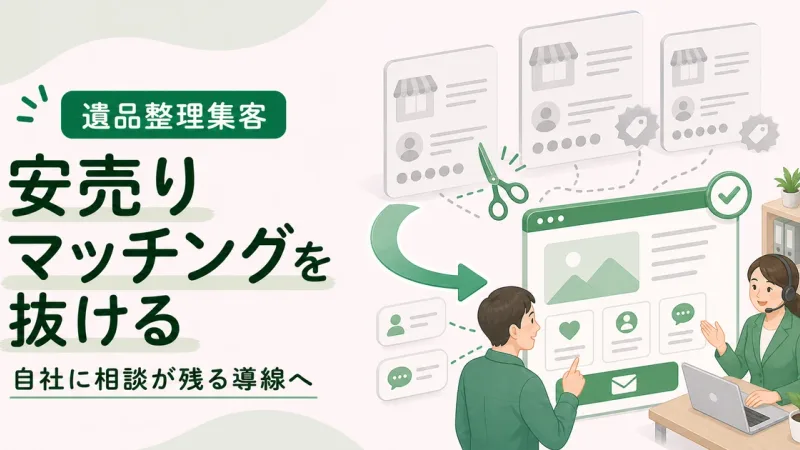遺品整理マッチングサイト安売りは自社に直接相談が残る導線から見直す