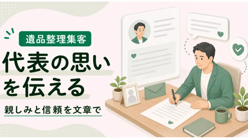 遺品整理代表の思い挨拶書き方はリアルな判断材料を文章で見せる