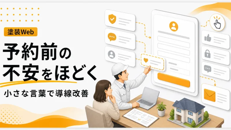 外壁塗装マイクロコピー改善予約は問い合わせ前の不安を減らす構成で改善する