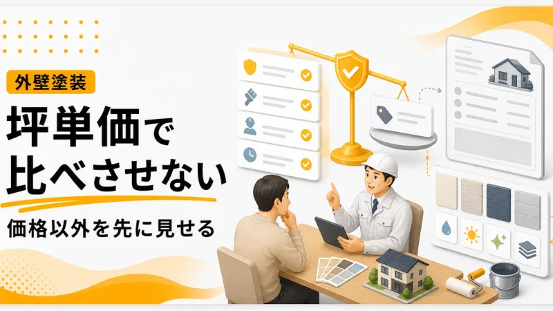 外壁塗装坪単価比較避けるWebは価格以外の判断材料を先に見せる