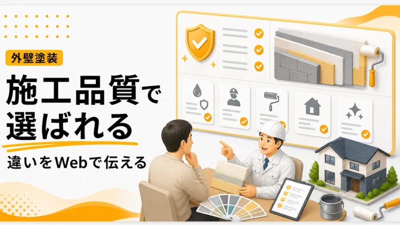 外壁塗装施工品質差別化Web集客は価格以外で選ばれる判断材料から見直す