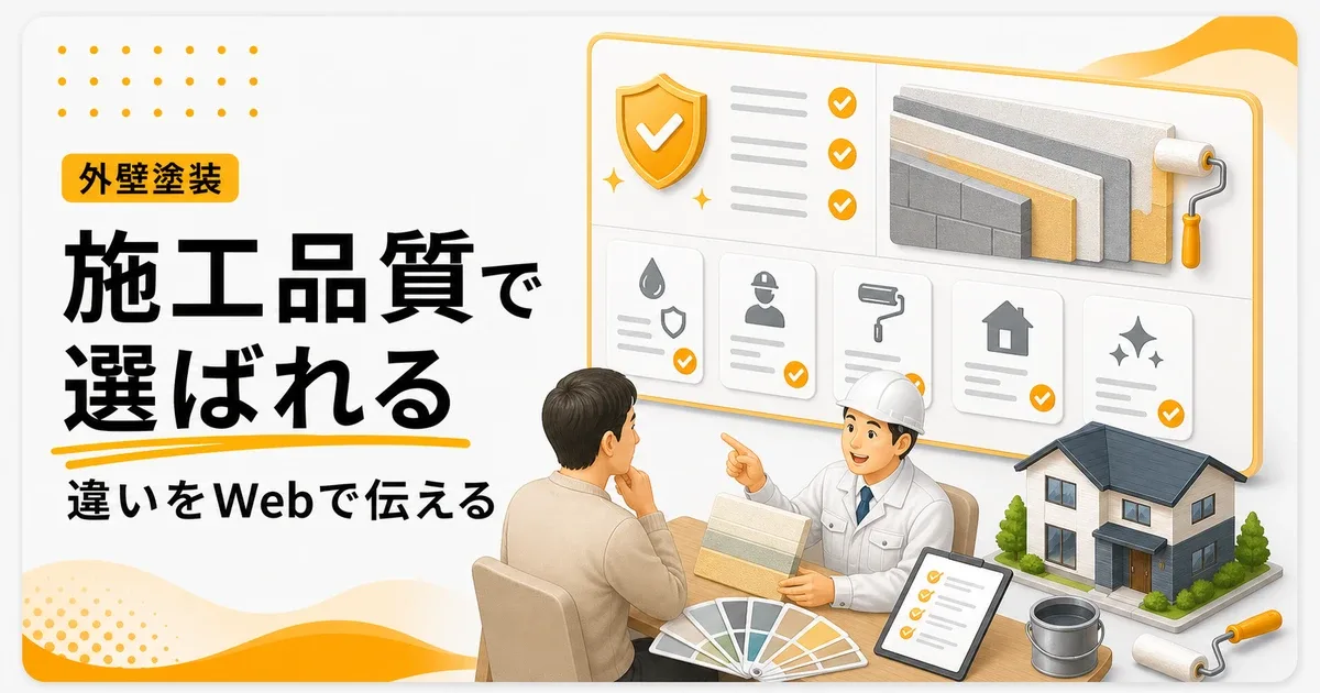 外壁塗装施工品質差別化Web集客は価格以外で選ばれる判断材料から見直す
