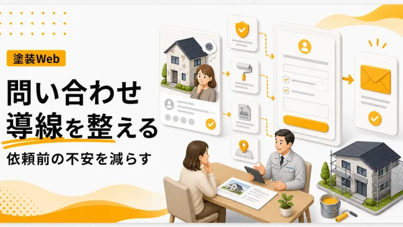 外壁塗装問い合わせ増やす導線は問い合わせ前の不安を減らす構成で改善する
