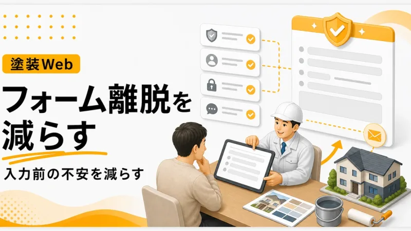 外壁塗装問い合わせフォーム離脱改善は問い合わせ前の不安を減らす構成で改善する