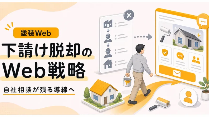 下請け脱却塗装屋Web戦略は自社に相談が残る導線作りから見直す