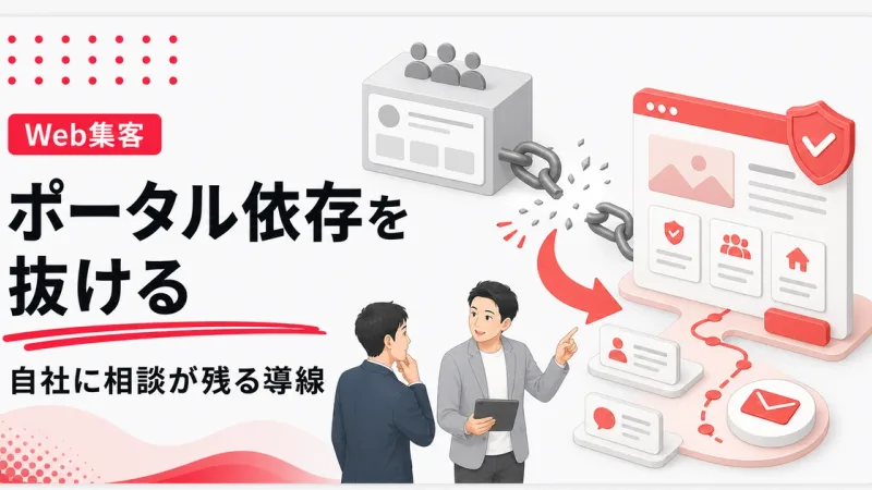 ポータルサイト依存から脱却するには自社に相談が残る導線を作る