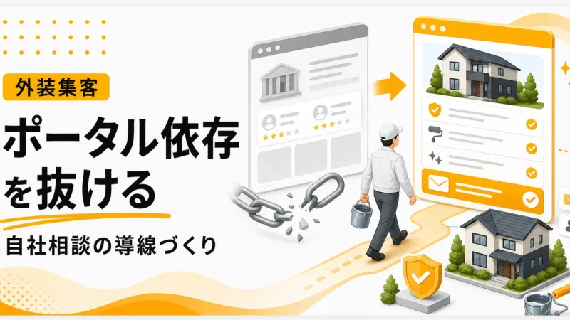 外壁塗装ポータルサイト依存脱却は自社に相談が残る導線作りから見直す