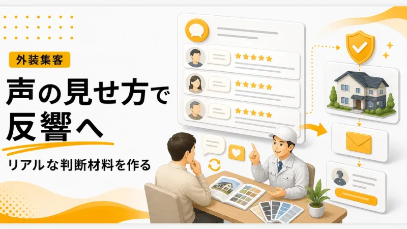 外壁塗装お客様の声見せ方反響率はリアルな判断材料を文章で見せる