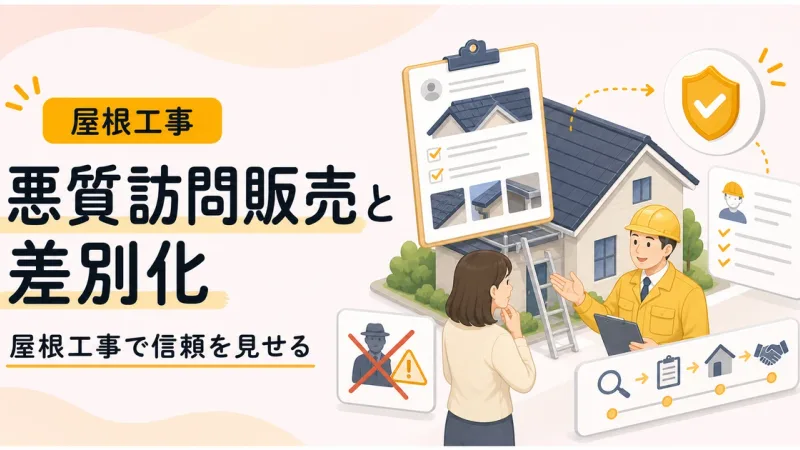 屋根工事悪質訪問販売対策差別化は価格以外で選ばれる判断材料から見直す