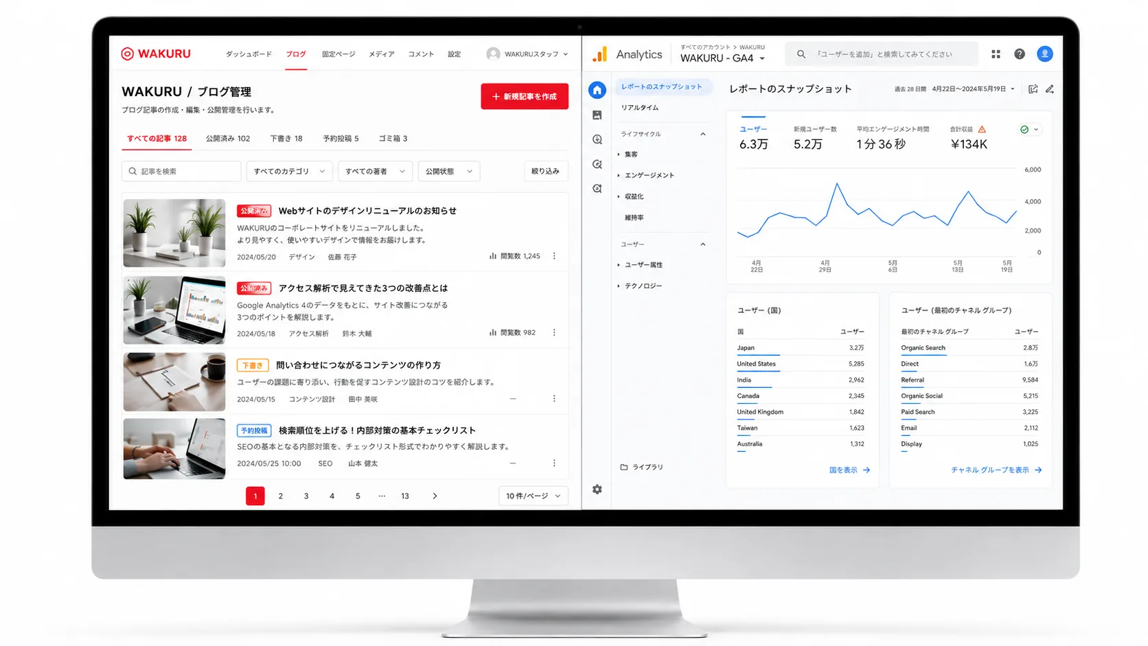 HP運用 / SEO支援のイメージ